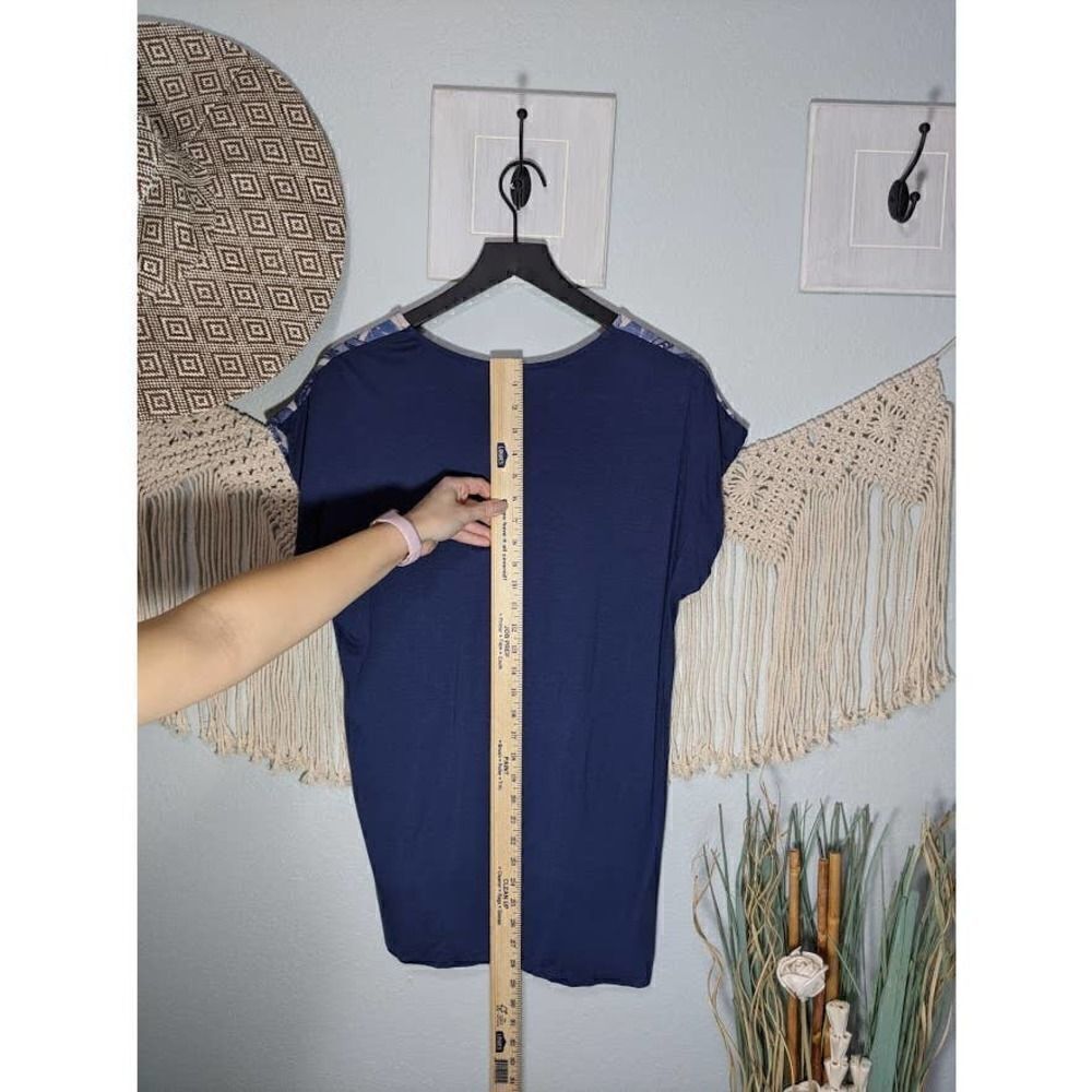 Bobeau Blue Aztec Tunic Top - Picture 10 of 16